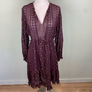 Ulla Johnson Myna Floral Embroidered Georgette Lace Dress size 2